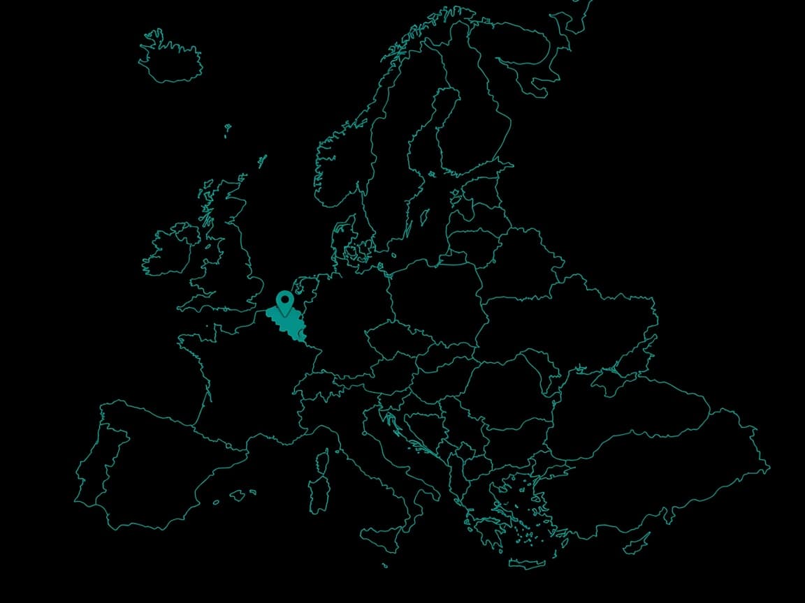 Europaumriss mit Pin on Luxemburg